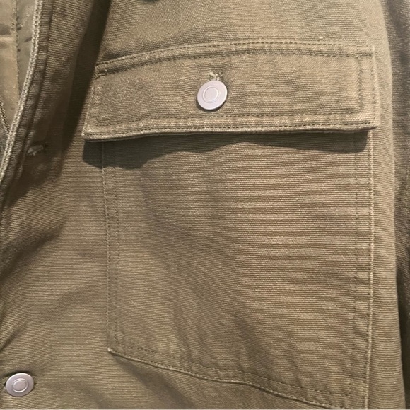 NWOT ASOS DESIGN Oversized Harrington Jacket in Khaki Corduroy collar Size XL - Picture 4 of 9
